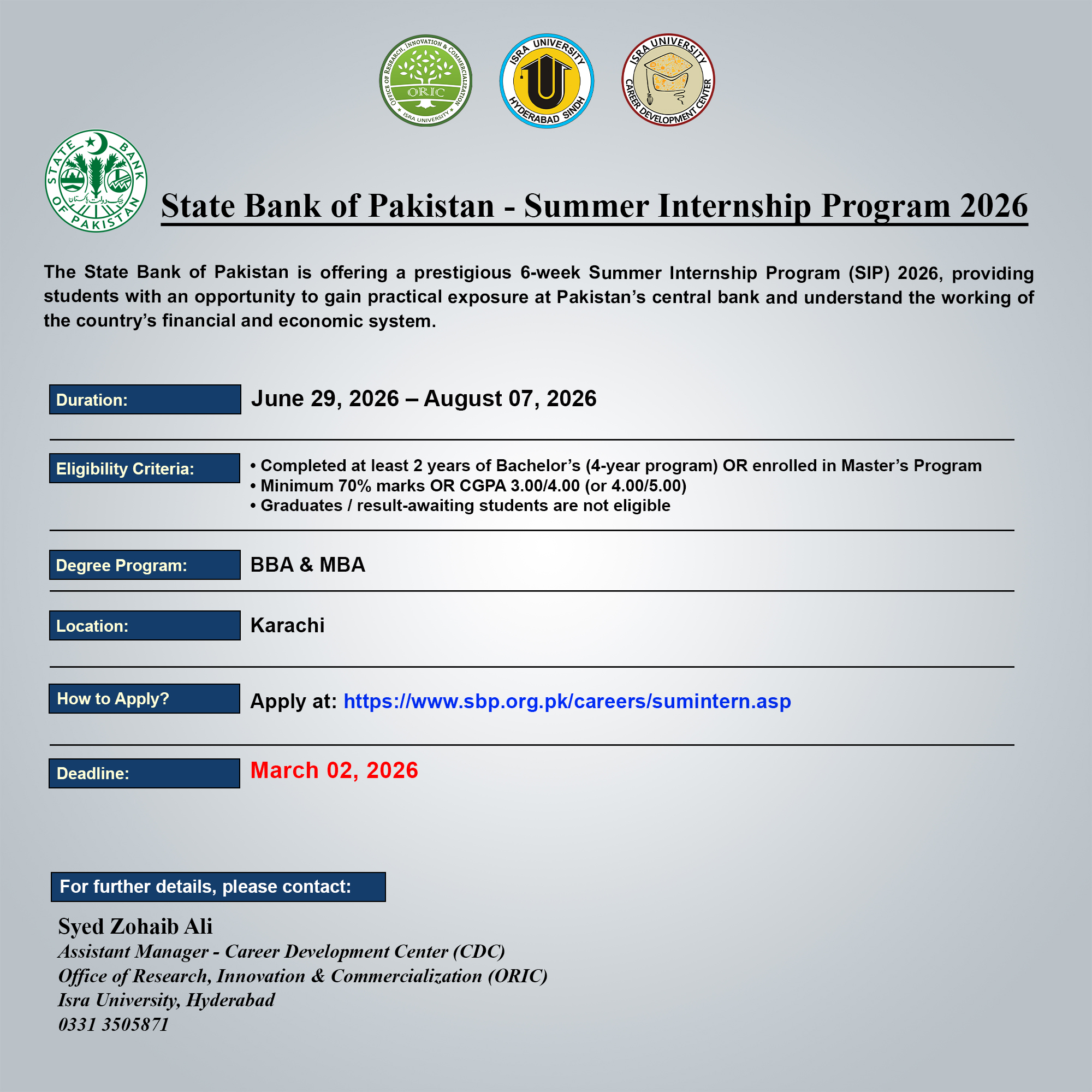 State Bank Internship